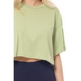 thumbnail image 6 of MixMatchy Women's Basic Solid Boxy Short Sleeve Crop Top, 6 of 6