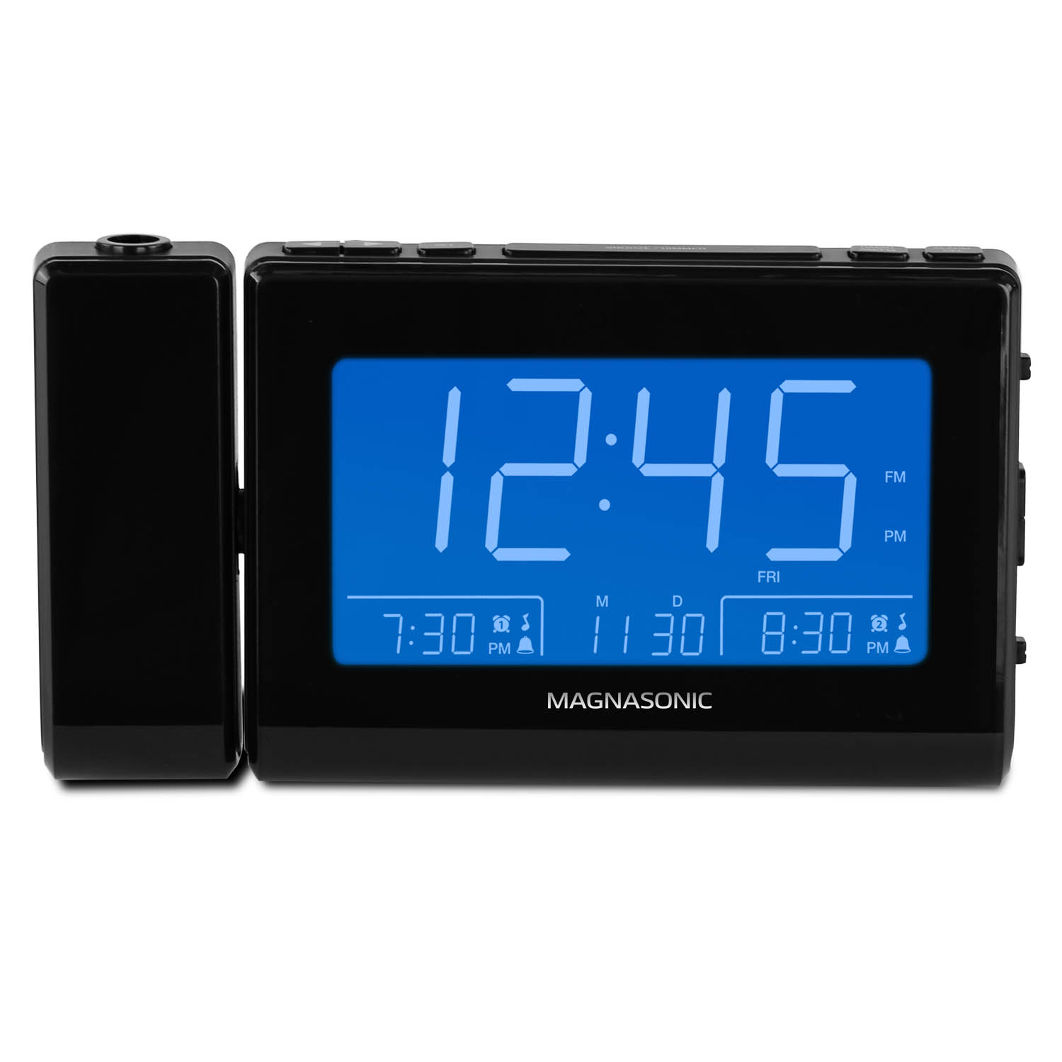 Magnasonic Alarm Clock Radio with USB Charging for Smartphones