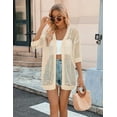 thumbnail image 6 of Zeagoo Plus Size Crochet Cardigan Short Sleeve Open Front Lightweight Summer Boho Kimono Cardigans, 6 of 10