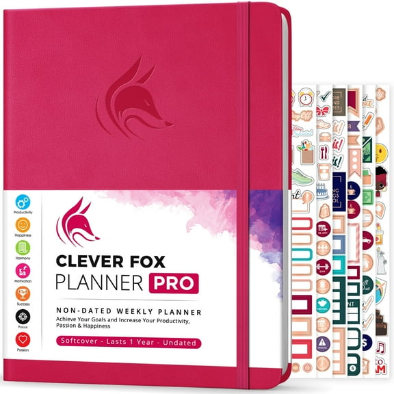 Clever Fox Planner PRO – Dark Pink