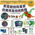 thumbnail image 2 of Kit de artículos de fiesta Vinfo Dinosaur Birthday para niños de 20 invitados, 2 of 9