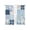 Blue, variant on Spring Floral Sheer Curtains 54 Inch Length 2 Panels Set, Yellow Flowers Botanical Patchwork Grid Bohemia Voile Window Treatment Rod Pocket Short Kitchen Curtains Drapes for Bedroom 52"x54"x2