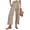 Light Brown White Plaid, variant on ANRABESS Women Striped Gingham Wide Leg Palazzo Pants Casual Lounge Cropped PJ Bottoms Comfy Cute Plaid Pants with Pockets Black White Stripe Large