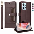 thumbnail image 1 of FOXDOCK Funda tipo Cartera para Xiaomi Redmi Note 12 4G – Cubierta de Cuero PU con Múltiples Ranuras, Bolsillo para Efectivo y Correa de Muñeca, 1 of 6