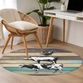 thumbnail image 4 of Farmhouse Animals Round Area Rug 3.3 FT, Non Slip Small Entryway Kitchen Mat, Vintage Wood Country Cow Pig Chicken Washable Soft Circular Rug Non-Shedding Door Mat for Bathroom Playroom Kids Room, 4 of 9
