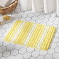thumbnail image 5 of Sohome Chino Striped Machine Washable Bath Mat, Yellow/White, 27"x48", 5 of 9