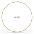 thumbnail image 4 of 10 Carat TW Lab Grown Diamond Straight Line 4 Prong Tennis Necklace in 14K Yellow Gold - 18 Inches, 4 of 6
