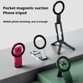 thumbnail image 4 of Magnetic Phone Tripod Stand for iPhone, Thin Pocket Cell Phone Stand with Strong Magnet, Aluminum Alloy Mini Tripod for Video Recording, Selfie, Vlog, Hands-Free Viewing, 4 of 8