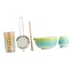 thumbnail image 3 of 5pcs matcha set matcha bowl con spout hechas a mano Herramientas regalos para amantes del té Utensilios japoneses Ceremonía de té Cerámica Azul, 3 of 9