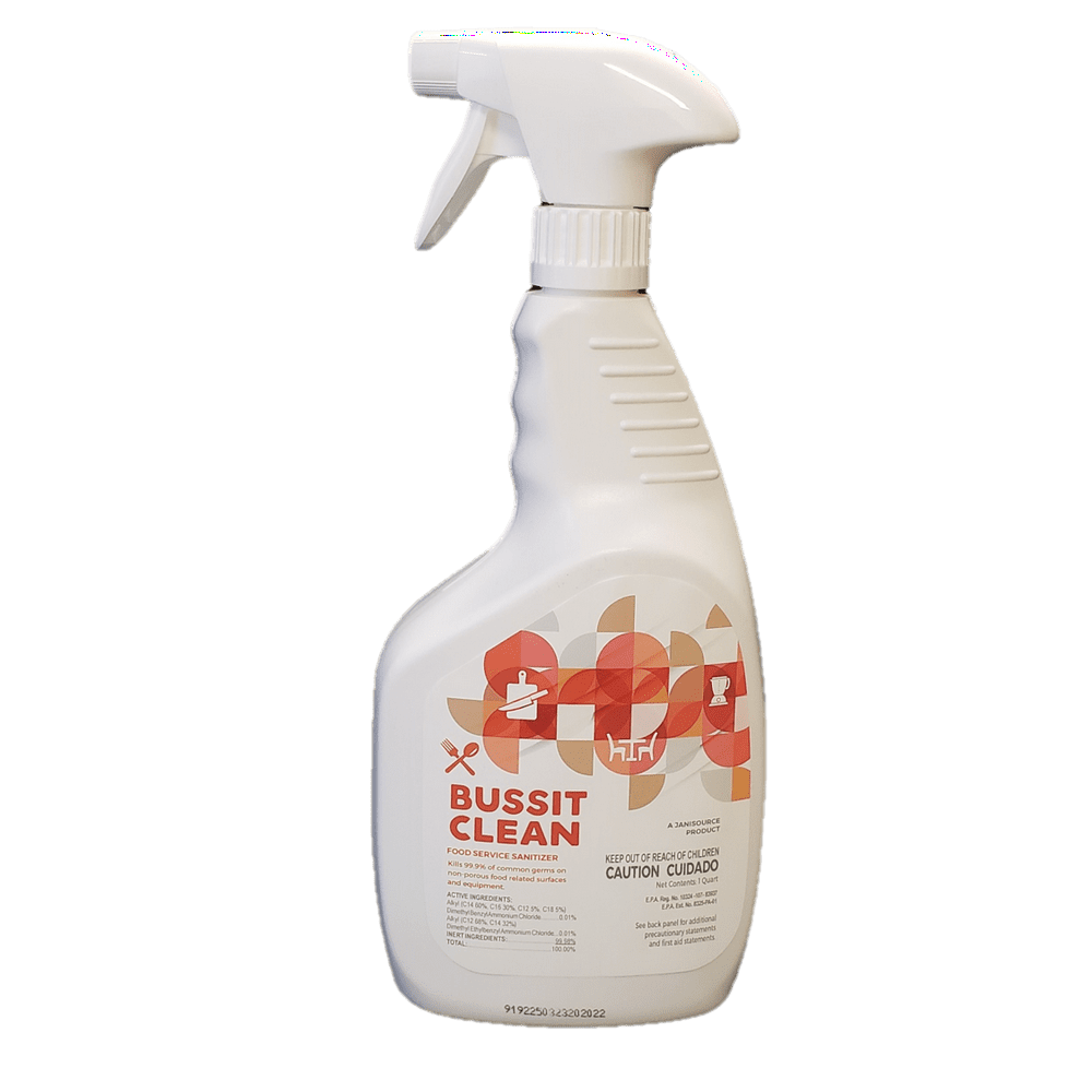 Bussit Clean Food Surface Sanitizer & Cleaner For Kitchens, 1 Quart