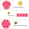 thumbnail image 5 of 4Pieces Sunflower Honeycomb and Bee Theme Cake Silicone Mold Set for Cake Decoration Cupcake Toppers DIY Chocolate Fondant Candy Cookies Polymer Clay Soap Crafting Project (Pink), 5 of 6