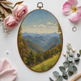 thumbnail image 7 of Canvas Wall Art scenic mountain ranges blue ridge parkway virginia Oval Framed Canvas Prints Vintage Wall Hanging Decor for Home Bathroom Decorations Gift for Mom Women 8.6"x11.4", 7 of 7
