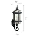 thumbnail image 2 of Kichler Barrie 21.75" 1 Light Black Outdoor Wall Sconce with Clear Beveled Glass, 2 of 7