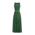 thumbnail image 1 of Conjunto de Falda Maxi de 2 Piezas para Mujer PRETTYGARDEN Verde XS, 1 of 7