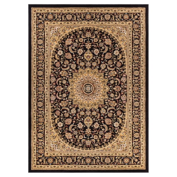 Well Woven Aviva Traditional Runner Rug - Black - 2 ft. 7 in. x 12 ft.