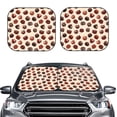 thumbnail image 2 of Windshield Sun Shade, Chocolate Print No.J94 Foldable Car Sun Shade Windshield For Front, 2 Pieces, 2 of 4