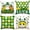 Type 04, variant on Happy ST Patricks Day Lucky Charm Blessed Hat Clover Stripes Throw Pillow Covers, 18 x 18 Inch Buffalo Plaid Bow Shamrocks Decoration for Sofa Couch Set of 4