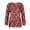 Deep Red, variant on Women's Casual Long Sleeve Round Neck Sweatshirt Fit Pleated Top with Christmas Print for Fashionable Holiday Outfits and Comfortable Wear,Vermilion,L