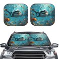 thumbnail image 2 of Fotbe Realistic Ocean Shark Juego de 2 Piezas de Parasoles para Parabrisas | Bloqueador Solar para Auto | Accesorios Plegables para Protección Solar Interior-Large, 2 of 6