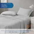 thumbnail image 2 of Degrees of Comfort Coolmax Cooling California King Sheet Sets | Best Sheet Set for Hot Sleepers | Soft, Deep Pocket 4-Pcs - Light Grey, 2 of 15
