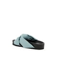 thumbnail image 3 of Cape Robbin Moira-35 Styled Comfortable Slip On Open Toe Flat Sandals Shoes (Denim, 5), 3 of 3