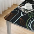 thumbnail image 4 of HAOXIT Coffee Theme Tablecloth  Rectangle, Durable Table Cover for Kitchen Dining Room, Holiday Tablecloth for Party Dinner 52*52, 4 of 7