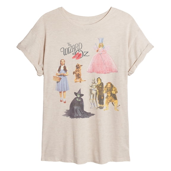 Wizard Of Oz - Oz Group Tonal Washed - Women's Oversized Graphic T-Shirt