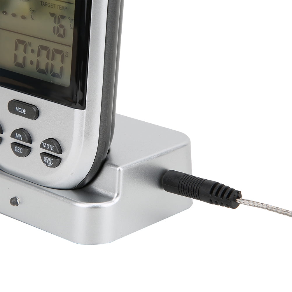YAHHU Wireless BBQ Thermometer for Meat Smoker Grill, Instant Read Food Thermometer with 100ft Long Range RF Transmission, Digital Cooking Thermometer for Kitchen (12x6.2cm / 4.7x2.4in)