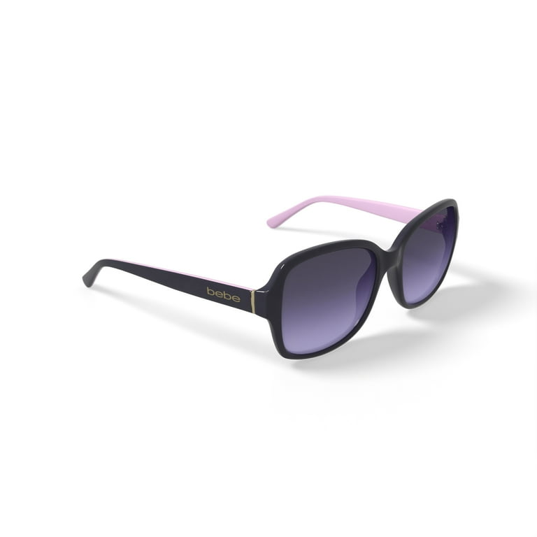 bebe Women's Rx'able Fashion Sunglasses, BBOS1000, Black, 54-17