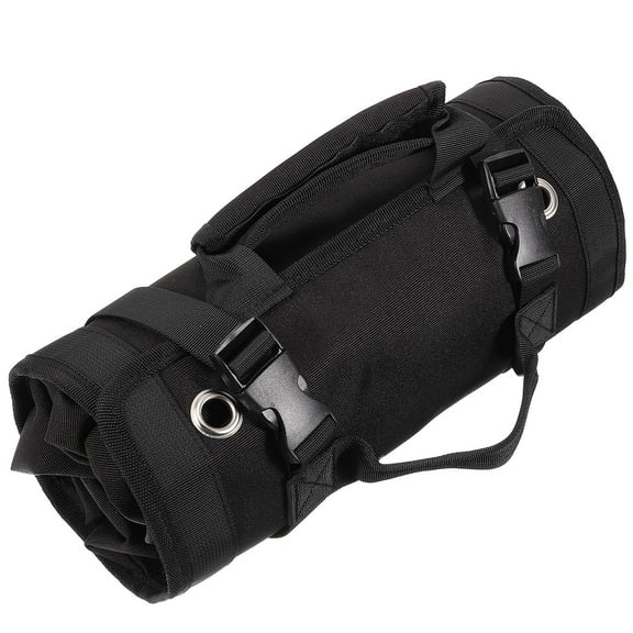 AURARMLET 1 Set Tool Bag Electrical Tool Pouch Black Oxford Cloth for Carpenter Electrician Mechanic Auto Worker 65x33cm