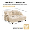 thumbnail image 2 of Harper & Bright Designs Chenille Loveseat Sofa with 2 Ottomans, Cloud Couch Chaise Lounge, 2 Seater Tufted Sectional Sofa with Deep Seat and 4 Pillows for Living Room, Beige, 2 of 12