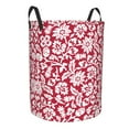 thumbnail image 2 of Xecao Red Flowers Print Laundry Hamper Basket,designed for Blanket Storage and Nursery Clothes in the Bedroom, 2 of 8