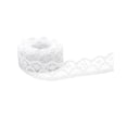 thumbnail image 2 of 2 Metros Tela Floral Con Cinta de Encaje Blanco Por Rollo Para Invitación de Boda, Tarjetas, Decoración, Costura, Fabricación de Lazo Para El Pelo, Envoltura de 15 cm de medio borde de encaje Baoblaze Ajuste de encaje, 2 of 8