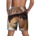thumbnail image 2 of Lsque Mens Swim Trunks Cowboy Hat Guinea Pig Pattern - Bathing Suit Compression Liner - Beach Swim Shorts Swimwear - (S-3XL) - Stretch Quick Dry -X-Large, 2 of 9