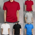 thumbnail image 4 of Mens Short Sleeve Shirts Slim Fit Business Office T Shirt Muscle Blouse Tops Tee, 4 of 11