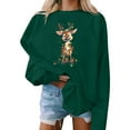 thumbnail image 2 of Christmas Sweaters for Women Oversized Sweatshirt Crewneck Off The Shoulder Sweatshirts Long Sleeve Blouses Work, 2 of 4