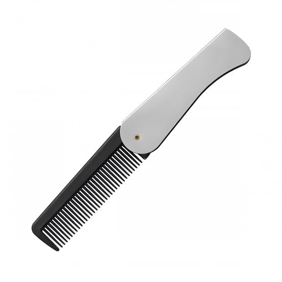 FACEGA 2xMen's Pocket Comb,Folding Beard Combs,Stainless Steel Mustache Comb,Hair Beard Comb,Folding: 9.6cmx2.8cm Unfolding: 17.3cmx2.7cmx0.6cm,3 Pcs