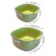 thumbnail image 2 of Cesta Frutas para Lavado Verduras Doble Capa para Drenar La Sala Estar Artefacto Nuevo para El Plato Frutas Multifuncional Y Cesta Verduras (verde Mediano + Con Pegatinas Pico Pato Al Azar), 2 of 9