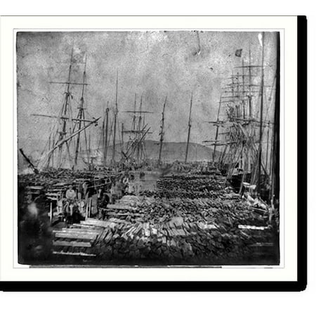 Historic Print, San Francisco, California - Mission Street wharf, 16" x 20"