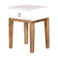 thumbnail image 6 of Spitiko Homes Bedside table with 1 drawer  babool wood  White/ Natural 18x15x24, 6 of 7