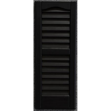 

WeatherBest L1236BK-FH 12 x 36 in. Louvered Exterior Decorative Shutters Black