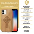 thumbnail image 7 of Case Yard Wooden Case Outside Soft TPU Silicone, Slim Fit Shockproof Wood Protective Phone Cover for Girls Boys Men and Women, Supports Wireless Charging Cross 3 Design case for iPhone-12-Mini, 7 of 7