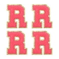 thumbnail image 1 of Parches termoadhesivos de Chenille Unique Bargains Letra R Rosa rojo 4uds, 1 of 5
