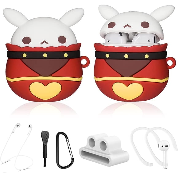FFIY FFIY Case for Airpods 2&1, 6 in 1 Silicone Airpods Accessories Protective Cover, 3D Cute Kawaii Klee Game Anime Cartoon Character Skin for Women Girls Kids with Keychain(Jumpy Dumpty)