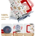 thumbnail image 6 of Christmas Gingerbread Man 40oz Tumbler Cup with Handle and Straw, Cute Xmas Candy Gifts for Women Men, Winter Holiday Stainless Steel Water Bottle 1PC, 6 of 6