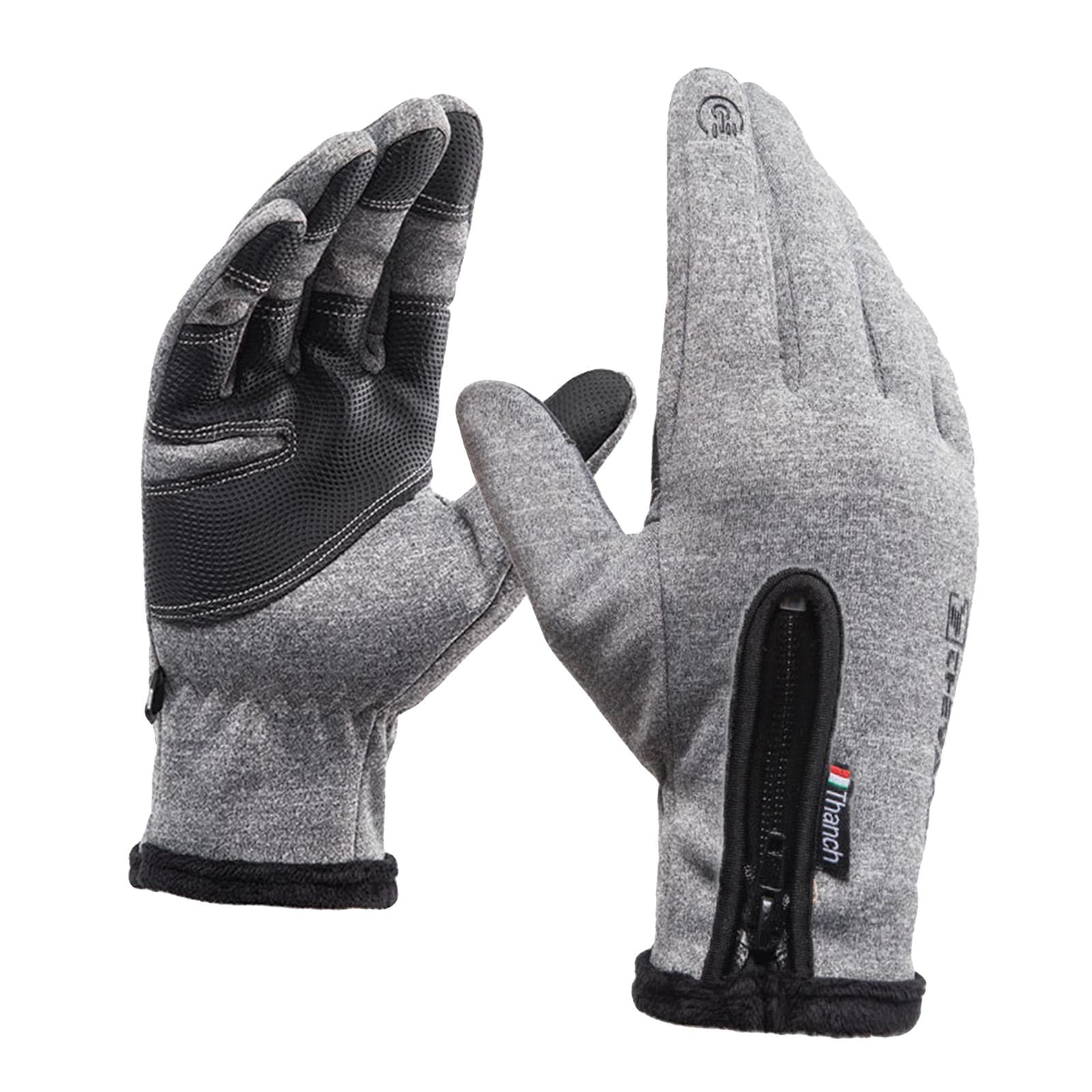 Men Waterproof Touchscreen Winter Warm Gloves for Running Riding Cycling Hiking 