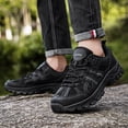 thumbnail image 4 of & All-Season Low-Top Hiking & Running Shoes - Heavy-Duty Tread Traction, Breathable Fabric Upper & Rubber Sole, Black/Grey Trekking Sneakers for Outdoor, Trail, Urban - Unisex Casual Athletic Footwea, 4 of 9