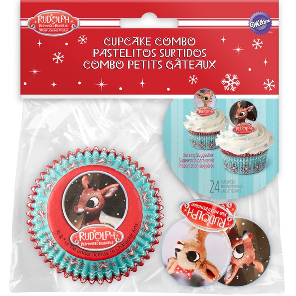 Cupcake Combo Pack-Rudolph The Red Nosed Reindeer 24/Pkg W7010