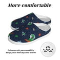 thumbnail image 6 of Fotbe Dinosaur Astronaut Pattern Women's Fuzzy Curly Fur Memory Foam Loafer Slippers Indoor Outdoor Slippers Winter Home Shoes-40/41, 6 of 7