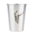 thumbnail image 2 of Tazas de acero inoxidable de ciervo para beber cerveza de bar, reciclable resistentes y duraderas en 350ml Baoblaze Taza de cerveza de acero inoxidable, 2 of 8